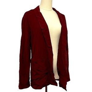 F21 Blazer Small Wine Red Work Office Professional Casual Cute Basic Coat